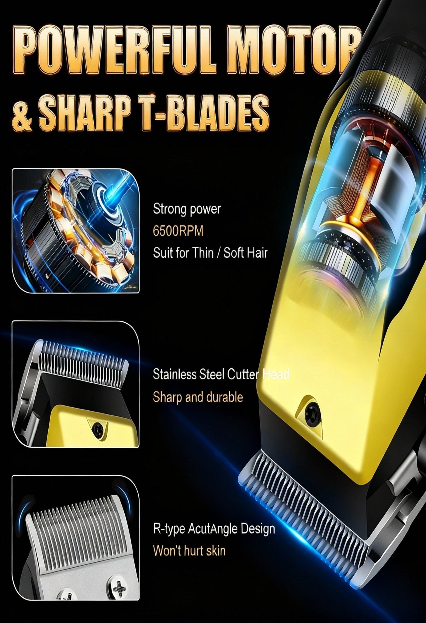 men’s precision clipper set clipper close-up Menloft