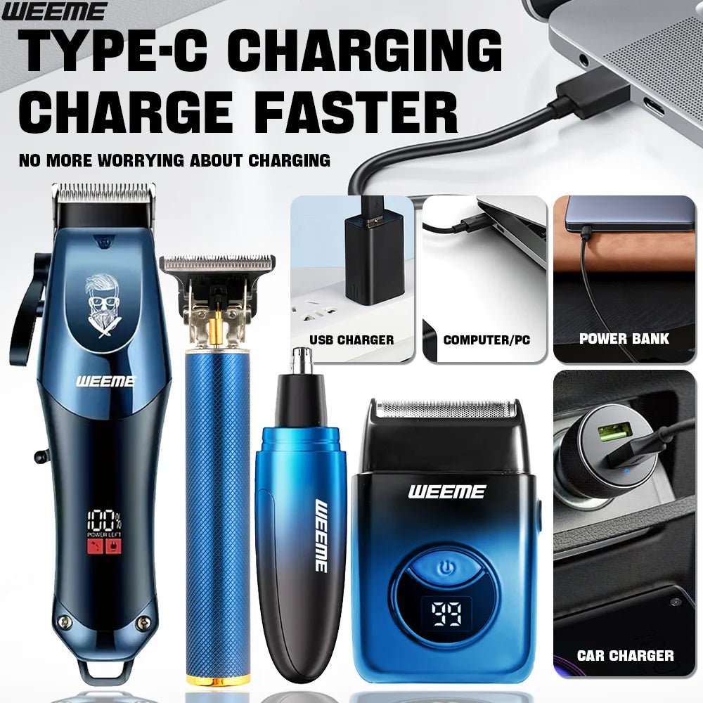 Ultimate Grooming: WEEME Precision Clipper Set for Men - MENLOFT LLC