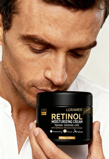 men’s retinol moisturizer back view Menloft