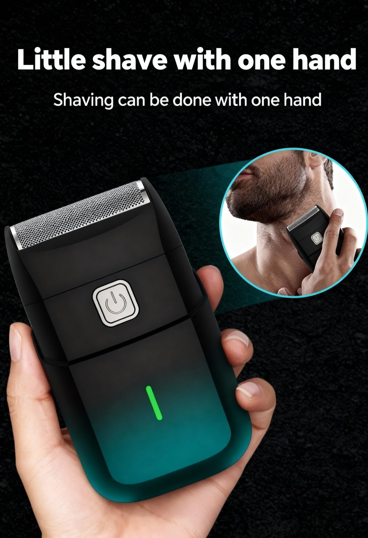 men’s rechargeable shaver ergonomic handle Menloft