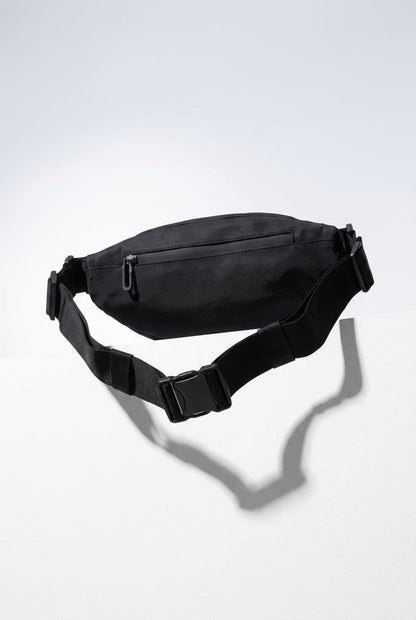 Back view of the waterproof waist pack, highlighting its comfortable and breathable design.