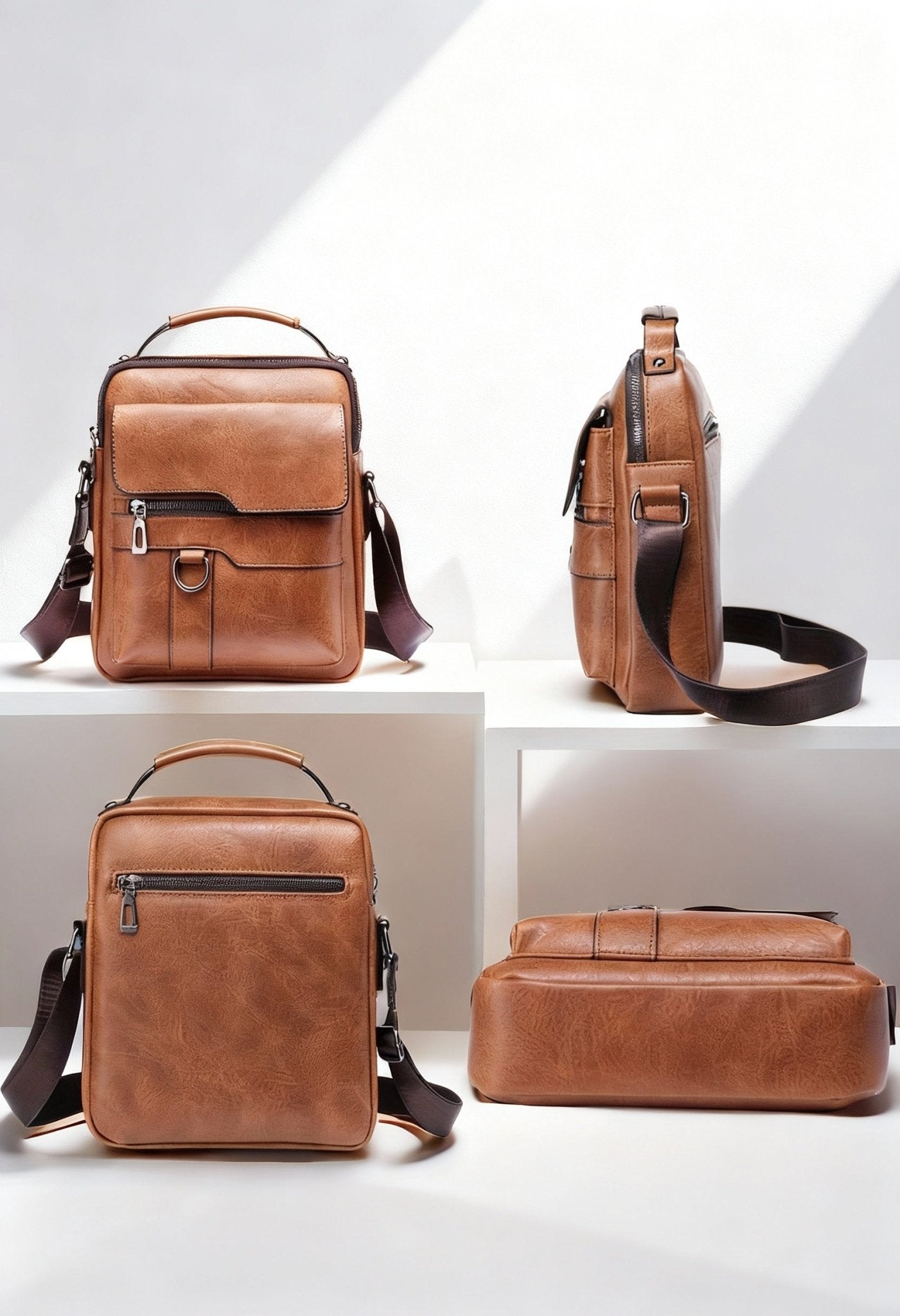 WEIXIER Men's Vintage Crossbody Bag - Timeless Elegance - Menloft