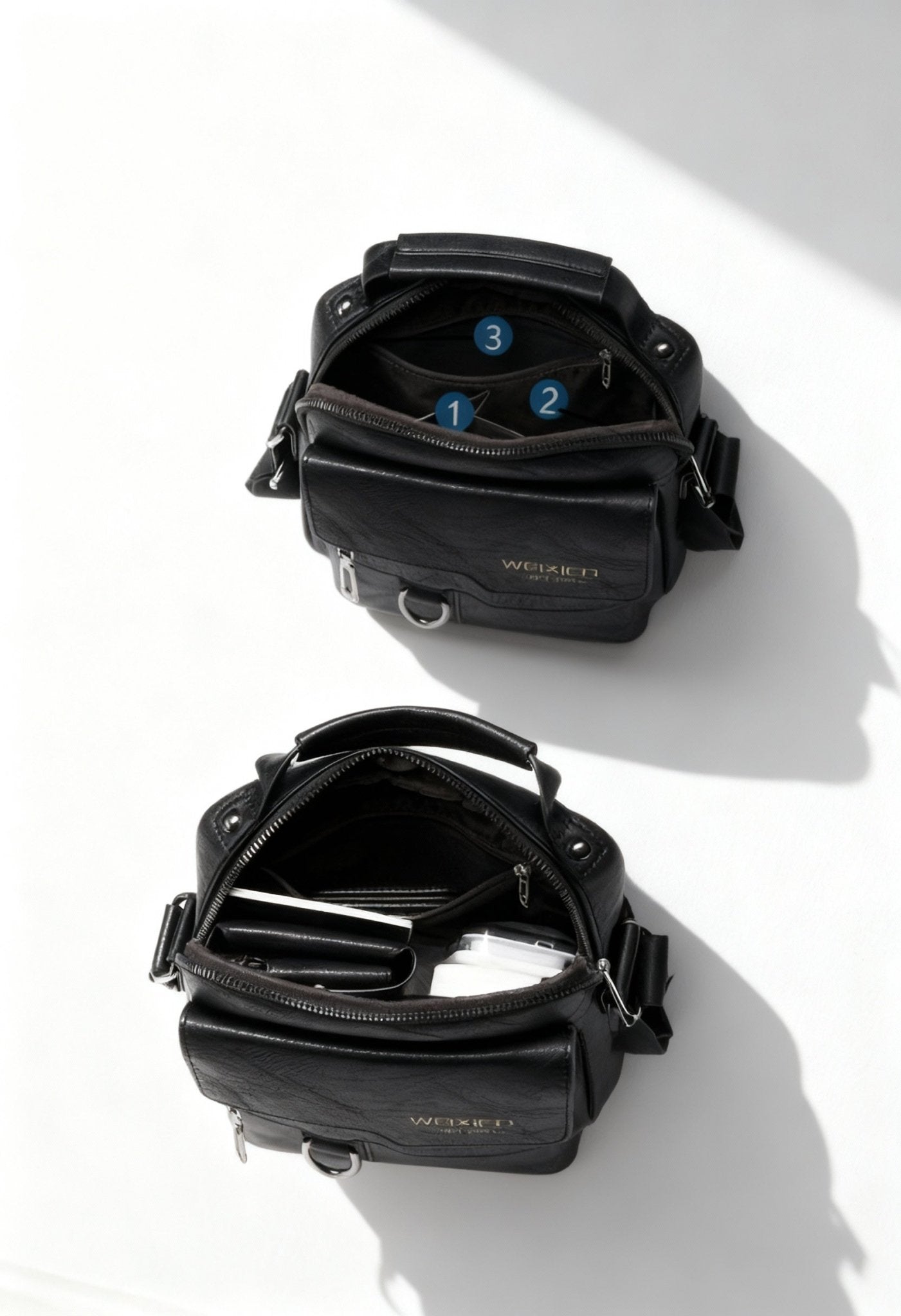 WEIXIER Men's Vintage Crossbody Bag - Timeless Elegance - Menloft